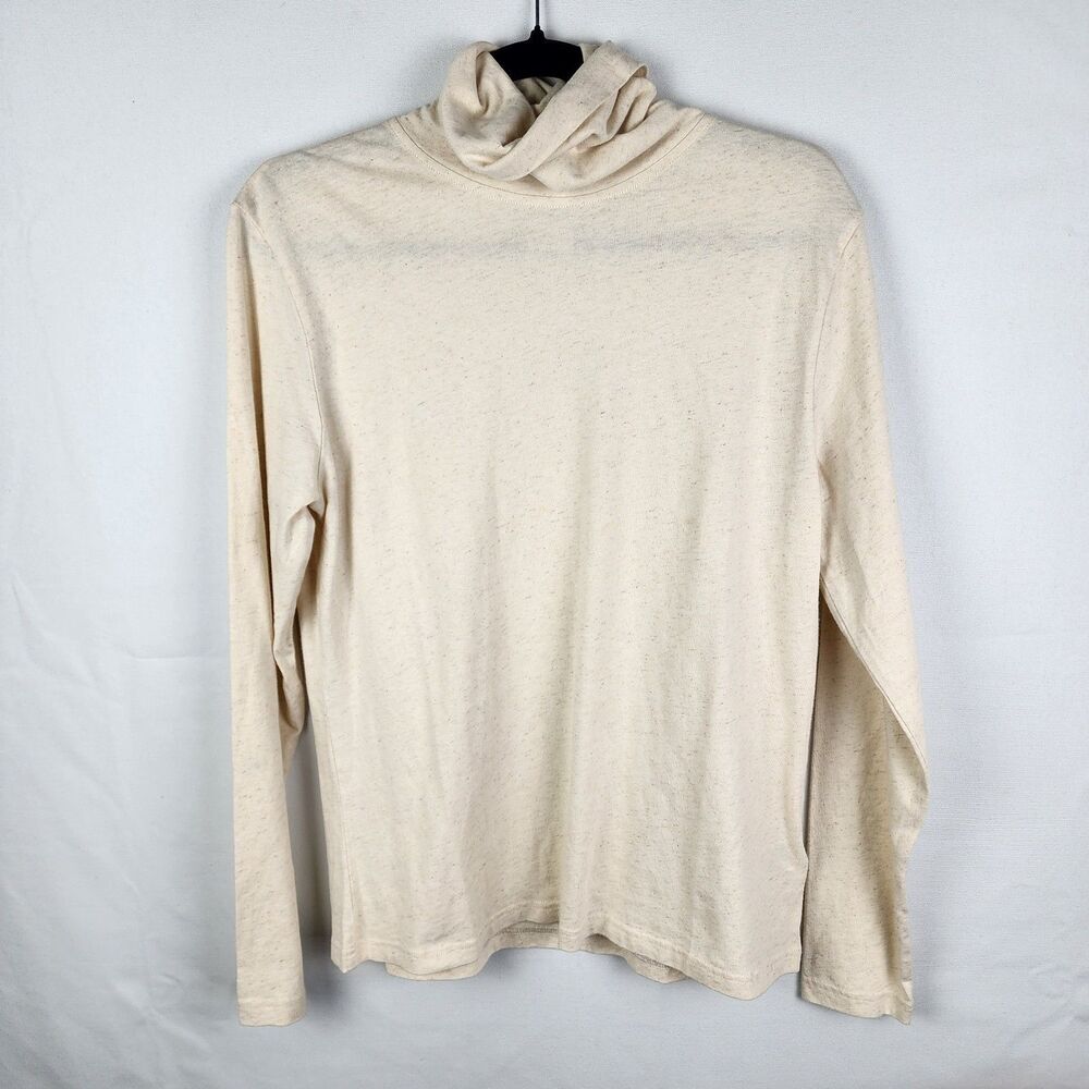 The North Face Cotton And Hemp Cream Turtleneck Sz XL Gorpcore Hiking Camping